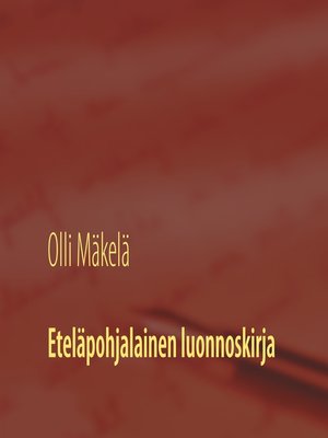 cover image of Eteläpohjalainen luonnoskirja